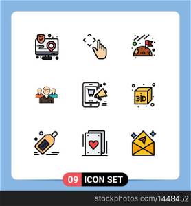 9 Creative Icons Modern Signs and Symbols of leadership, executive, move, ceo, team Editable Vector Design Elements