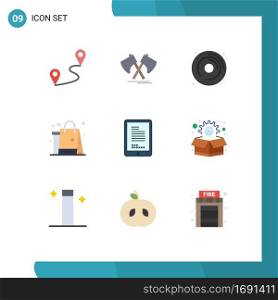 9 Creative Icons Modern Signs and Symbols of mobile, cloths, cd, new, shopping Editable Vector Design Elements