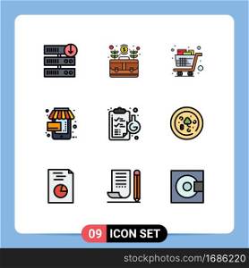 9 Creative Icons Modern Signs and Symbols of online, black friday, grow, sale, shopping Editable Vector Design Elements