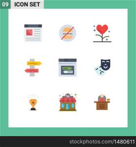 9 Creative Icons Modern Signs and Symbols of page, road, disease, navigation, medicine Editable Vector Design Elements