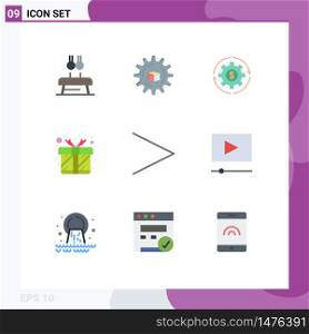9 Creative Icons Modern Signs and Symbols of present, profit, scince, money, make Editable Vector Design Elements