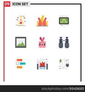 9 Creative Icons Modern Signs and Symbols of rabbit, bynny, chemistry, picture, image Editable Vector Design Elements