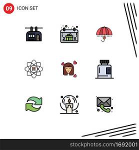9 Creative Icons Modern Signs and Symbols of scince, support, funds, security, protection Editable Vector Design Elements