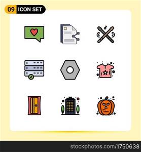 9 Creative Icons Modern Signs and Symbols of user interface, basic, drum, devices, approve Editable Vector Design Elements