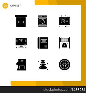9 Creative Icons Modern Signs and Symbols of wifi, iot, pac man, internet, console Editable Vector Design Elements