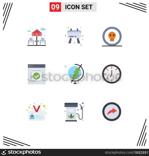 9 Flat Color concept for Websites Mobile and Apps education, website, halloween, web, ready Editable Vector Design Elements