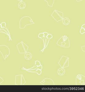 9 May. Victory day. Seamless pattern. Background of cloves, Cap, helmet, Medal