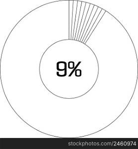 9 % pie chart percentage infographic round pie chart percentage