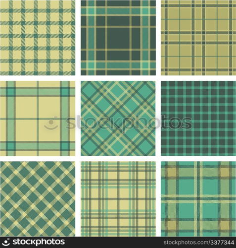 9 plaid pattern set