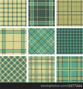 9 plaid pattern set