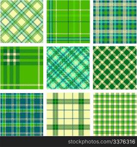 9 plaid patterns set