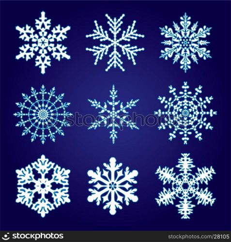 9 snowflakes