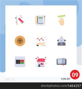 9 Thematic Vector Flat Colors and Editable Symbols of analytics, more, sketching, add, left Editable Vector Design Elements