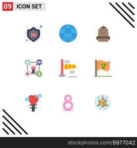 9 Universal Flat Colors Set for Web and Mobile Applications air, add, backpack, like, user Editable Vector Design Elements