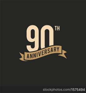 90 Years Anniversary Celebration Icon Vector Logo Design Template