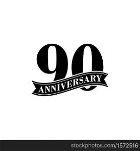 90 Years Anniversary Celebration Vector Logo Design Template