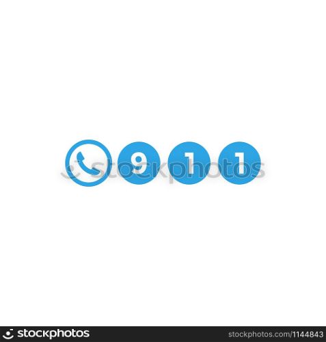 911 call icon design template vector isolated illustration. 911 call icon design template vector isolated