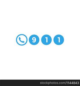 911 call icon design template vector isolated illustration. 911 call icon design template vector isolated