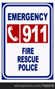 911 emergency call phone icon Vector illustration