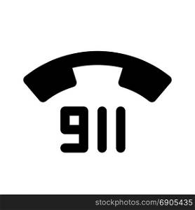 911 - emergency telephone number, icon on isolated background