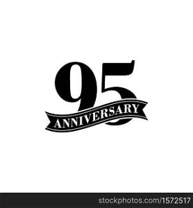 95 Years Anniversary Celebration Vector Logo Design Template
