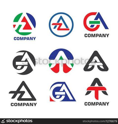 A,Az,at,ag Letter Logo Business Template Vector icon