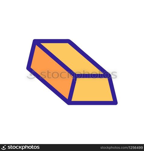 a bar of gold icon vector. A thin line sign. Isolated contour symbol illustration. a bar of gold icon vector. Isolated contour symbol illustration
