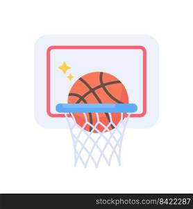A basketball that is thrown into the basket in a sport