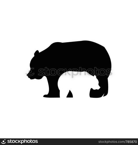 a bear animal logo template