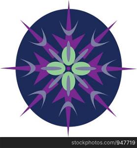 A beautiful design of blue mandala used for spiritual practices vector color drawing or illustration
