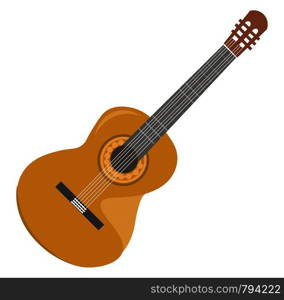 A beautiful guitar for a perfect music vector color drawing or illustration