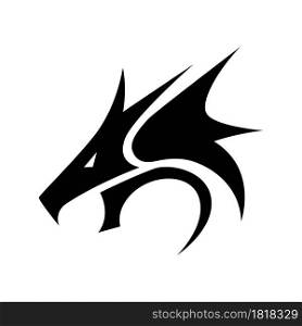 A black dragon head icon