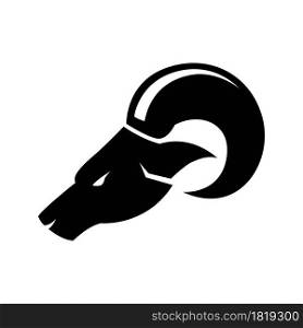A black ram side view head icon