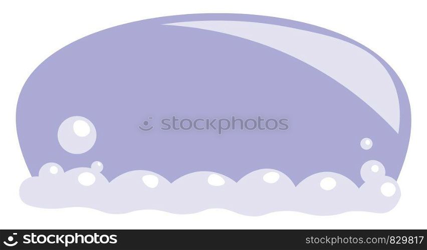 A blue soap bar vector or color illustration