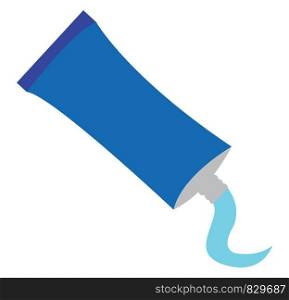 A blue tooth paste vector or color illustration