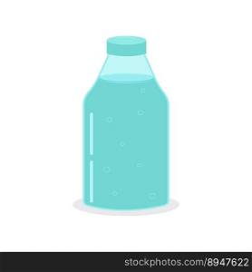 A bottle of clean fresh drinking water. Vector illustration. Flat style.. A bottle of clean fresh drinking water.