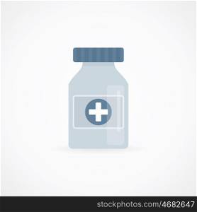 A bottle of medicine. Vector illustration