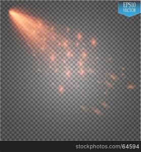 A bright comet with large dust and gas trails isolated. Vector Illustration.. A bright comet with large dust and gas trails isolated. Vector Illustration. eps 10