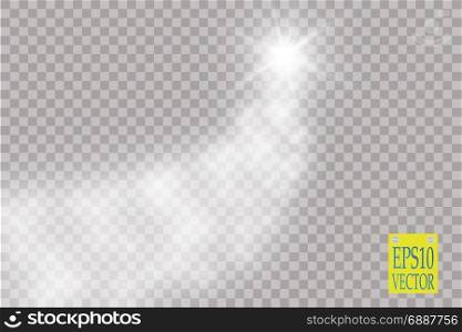 A bright comet with large dust. Falling Star. Glow light effect.. A bright comet with large dust. Falling Star. Glow light effect. Vector illustration