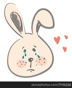 A broken heart hare vector or color illustration