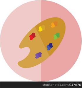 A brown palette with various color shades used for painting vector color drawing or illustration