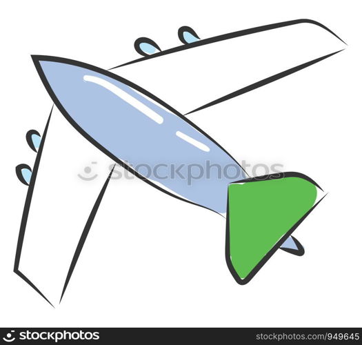 A cartoon aircraft which is colorfully designed vector color drawing or illustration