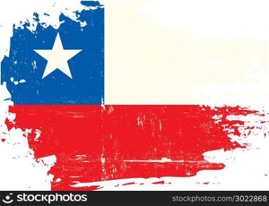 A Chilean flag with a grunge texture