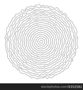 A circle with broken lines. Template for prints, backgrounds, decorations, interior design and creative ideas
