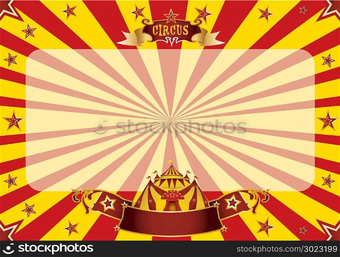 a circus vintage poster for your advertising. Horizontal background ideal for a screen