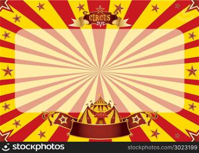 a circus vintage poster for your advertising. Horizontal background ideal for a screen