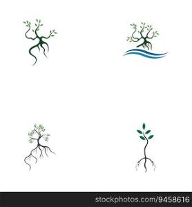 a collection logo of Mangrove trees and mangrove Forest Ecology Logo design vector