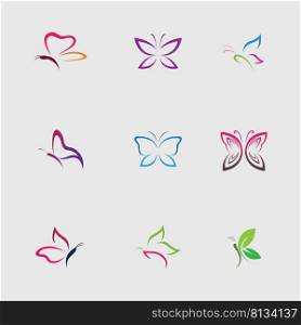 a collection of beautiful and beautiful butterflies on a gray background