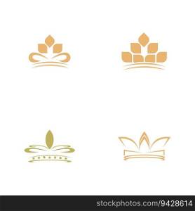 a collection of crown logos for kings or queens with a simple design