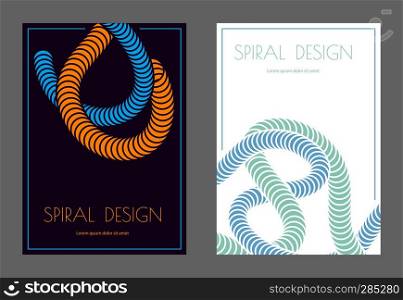 A colorful spiral. A design template for the design of a cover, banner, poster. Composition for interior design, decor and creative ideas